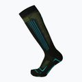 Lyžařské ponožky Mico Medium Superthermo Primaloftsilk Ski nero/turchese