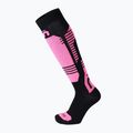 Dětské lyžařské ponožky Mico Light Weightsuperthermo Merino Ski nero/fucsia fluo