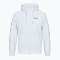 Pánská mikina Emporio Armani EA7 Train Logo Series Extended Logo Hoodie Fz white / black