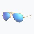 Sluneční brýle Ray-Ban Aviator Classic matt gold/blue polarized 4
