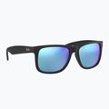 Sluneční brýle Ray-Ban Justin Classic matt black gum/blue mirror