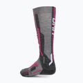 Dámské lyžařské ponožky UYN Ski Merino light grey/pink 3