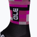 Alé Match černo-růžové cyklistické ponožky L22218543 3