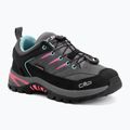 Dětské trekové boty CMP Rigel 2.0 Low Waterproof grey/acquarius/pink fluo