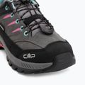 Dětské trekové boty CMP Rigel 2.0 Low Waterproof grey/acquarius/pink fluo 7