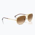 Sluneční brýle Ray-Ban Bain Bridge arista gold/clear brown