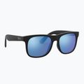 Dětské sluneční brýle Ray-Ban Justin matt rubber black/blue mirror