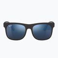 Dětské sluneční brýle Ray-Ban Justin matt rubber black/blue mirror 2