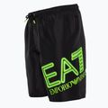 Pánské plavecké šortky EA7 Emporio Armani Water Sport Logo Bermudy nero/fluo lime 3