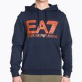 Pánská mikina EA7 Emporio Armani Train Logo Series Oversize Logo Hoodie Coft navy blue