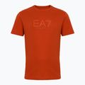 Pánské tričko EA7 Emporio Armani Visibility Cotton Crew rooibos tea