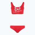 Dámské dvoudílné plavky EA7 Emporio Armani Maxi Logo Bikini Top racing red