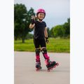 Dětské kolečkové brusle s chrániči Rollerblade Microblade Combo Jr black/pink 12