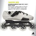 Kolečkové brusle Rollerblade Twister 90R white smoke/black 9