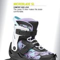 Dětské kolečkové brusle Rollerblade Microblade SL Jr black/lavender/light blue 8