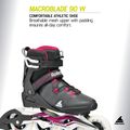 Dámské kolečkové brusle Rollerblade Macroblade 90 W black/burgundy/ocean green 8