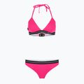 Dámské dvoudílné plavky EA7 Emporio Armani Logo Tape Bikini Triangle neon pink
