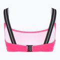 Dámské dvoudílné plavky EA7 Emporio Armani Logo Tape Bikini Top neon pink 4
