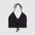 Dámský top Kaotiko Tiran Crochet Menorca black 6