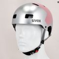 UVEX Kid 3 dětská cyklistická přilba stříbrná/růžová 41/4/819/36/17 13