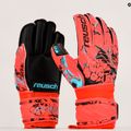 Dětské brankářské rukavice Reusch Attrakt Silver Roll Finger Junior červené 5372217-3333 9