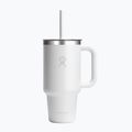 Termohrnek Hydro Flask Travel Tumbler Clear Lid white