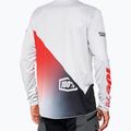 Pánský cyklistický dres 100% R-Core X LS šedo-červený STO-40000-00010 2