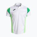 Pánské tenisové tričko Joma Montreal white/fluor green