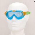 Speedo Sea Squad Dětská plavecká maska Jr azurově modrá/fluo zelená/fluo oranžová/čirá 7