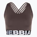 NEBBIA Medium Impact Cross hnědá fitness podprsenka 4