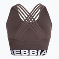NEBBIA Medium Impact Cross hnědá fitness podprsenka 5