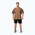 Pánské sportovní  tričko NEBBIA Washed-Off Lifting Club light brown 2