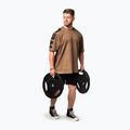 Pánské sportovní  tričko NEBBIA Washed-Off Lifting Club light brown 5
