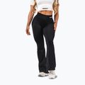 Dámské tréninkové legíny NEBBIA Flow Seamless High Waist Sculpting Flared Black