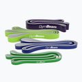 Sada odporových pásů GymBeam DuoBand 4 pack black/lime/navy/green