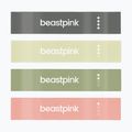 Sada odporových gum GymBeam 4 kusy black/olive/green/peach