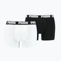 Pánské boxerky PUMA Basic 2 páry white/black