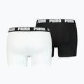 Pánské boxerky PUMA Basic 2 páry white/black 2