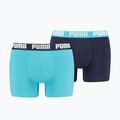 Pánské boxerky PUMA Basic 2 páry aqua/blue