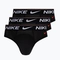 Pánské boxerky  Nike Dri-Fit Hip Logo Brief 3 páry black/black/black
