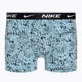 Pánské boxerky Nike Everyday Cotton Stretch Trunk 3 páry aquarius blue lg print/grey/uni red 2