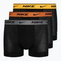 Pánské boxerky Nike Everyday Cotton Stretch Trunk 3 páry šedá/oranžová/žlutá