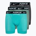 Pánské boxerky Nike Dri-FIT Ultra Comfort Brief 3 páry modrá/šedá/tyrkysová