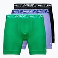 Pánské boxerky  Nike Everyday Cotton Stretch 3 páry green/black