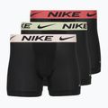 Pánské boxerky Nike Dri-Fit Essential Micro Boxer Brief 3 páry blk washed coral/olive aura/abrtract blue edge wb