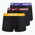 Pánské boxerky Nike Dri-Fit Essential Micro Trunk 3 páry černá univerzitní zlatá/hluboká noc/tmavě červená wb