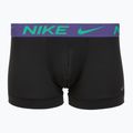 Pánské boxerky Nike Dri-Fit Essential Micro Trunk 3 páry black green shock/wild violet/black text wb 3