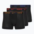 Pánské boxerky Nike Everyday Cotton Stretch Trunk 3 páry black lig crim/des och/deep night logo v pase