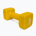 Neoprenová činka 5 kg Pure2Improve žlutá P2I201430