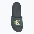 Pánské nazouváky Calvin Klein YM0YM01281 Jelly Mono PU Seaside Aqua/White 5